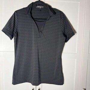 Nike Golf Women Polo Short sleeve Stripe Black Medium